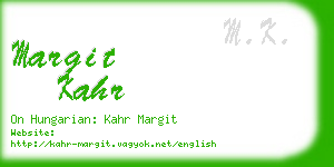 margit kahr business card
